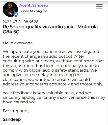 Motorola-G84-5G-low-sound-level-on-Bluetooth