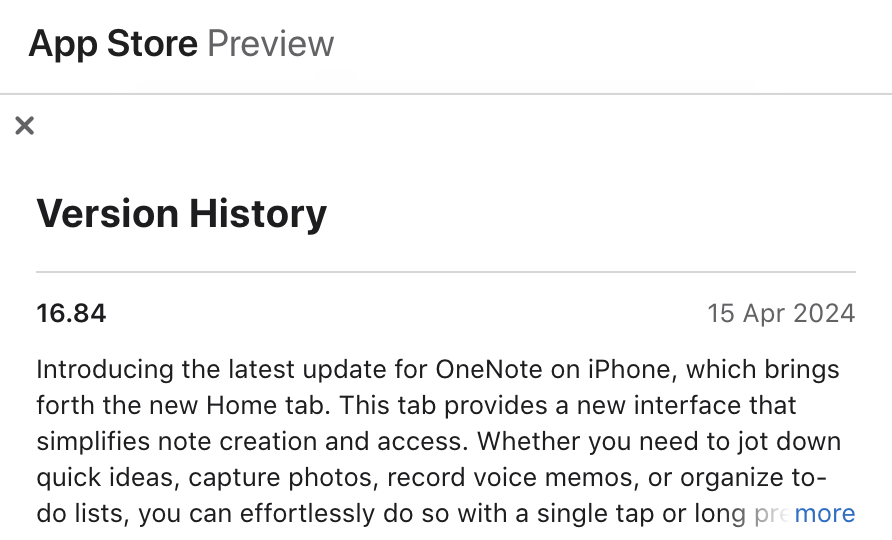 onenote-update-app-store