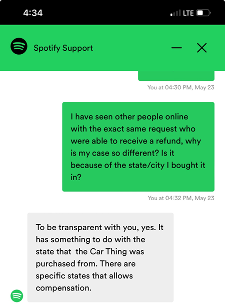 Spotify-Car-thing-refund-depends-on-state-of-purchase