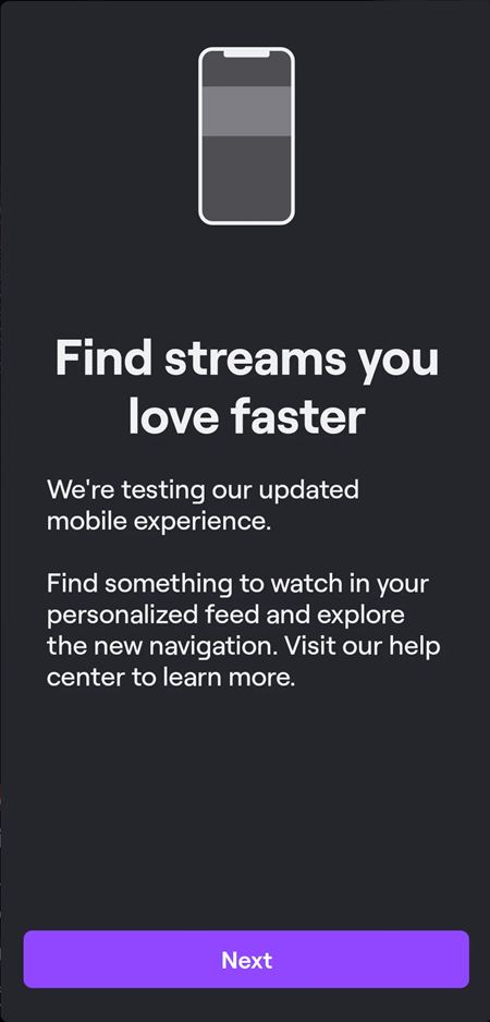 Twitch-mobile-UI-redesign
