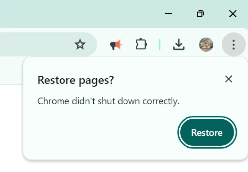 google-chrome-restore-session-tabs-prompt