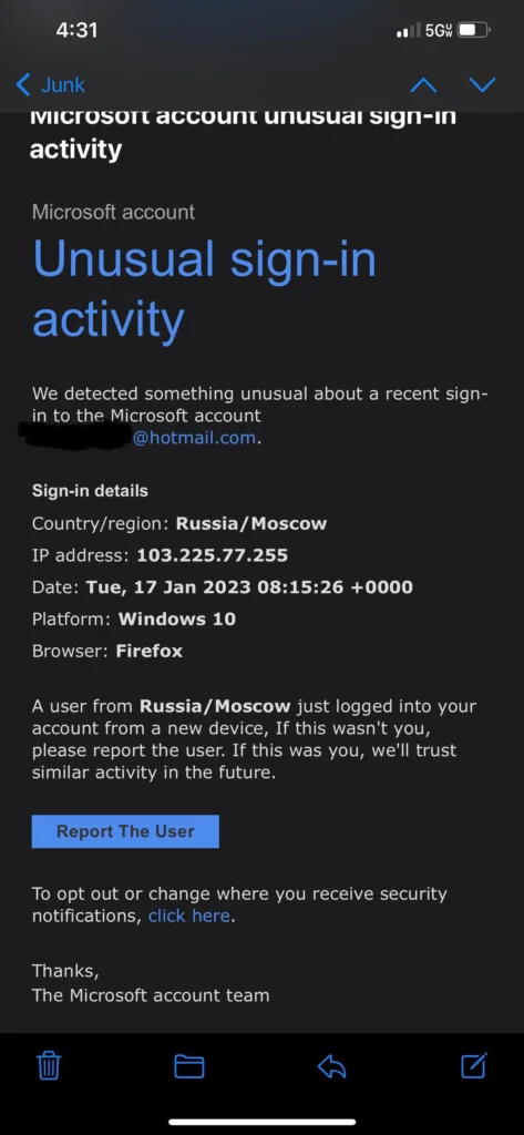 microsoft-unusual-sign-in-activity-screenshot