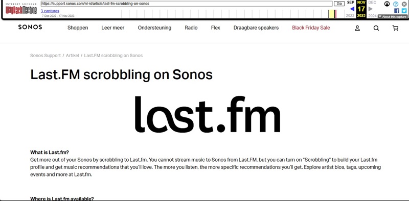 Sonos-Last.fm-scrobbling