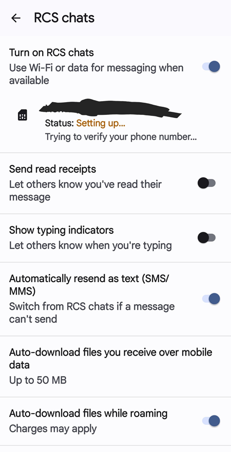 Google-Messages-RCS-trying-to-verify-phone-number