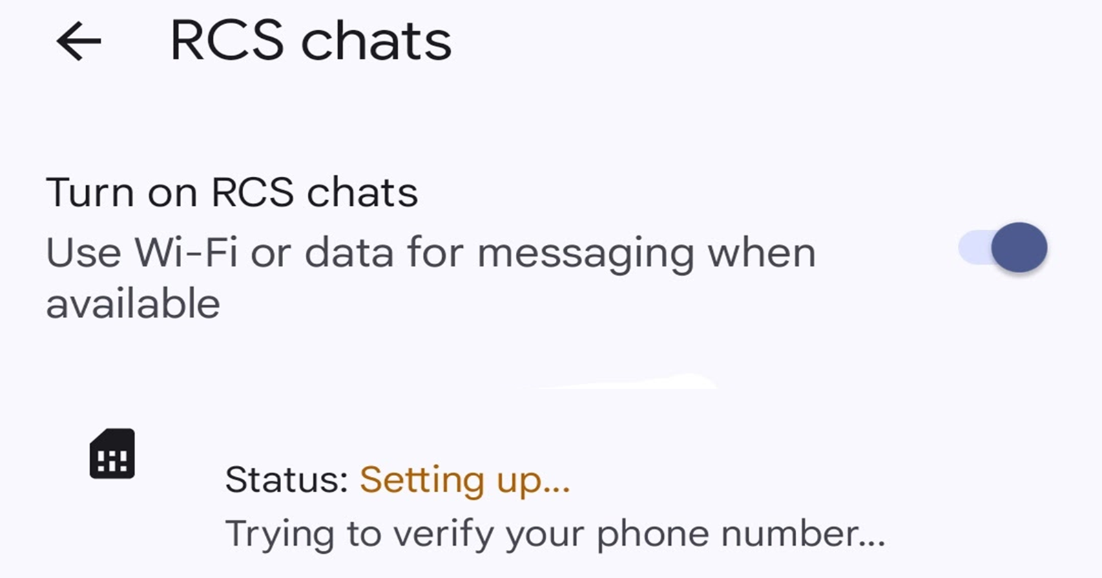 Google Messages team needs to fix 'RCS setting up' problem once and for all