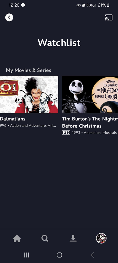 Redesigned-Disney-Plus-watchlist-layout