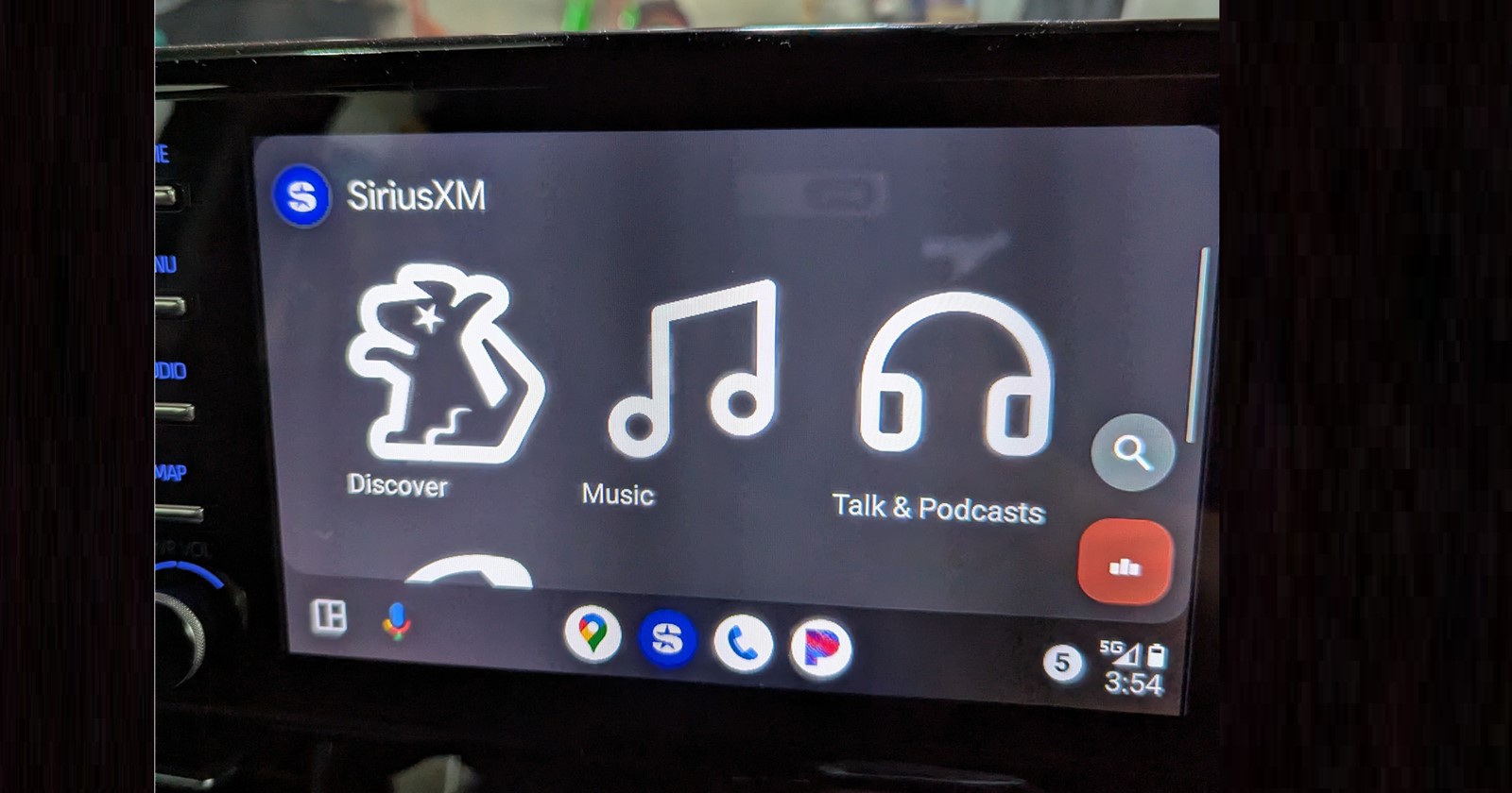 SiriusXM-menu-on-Android-Auto