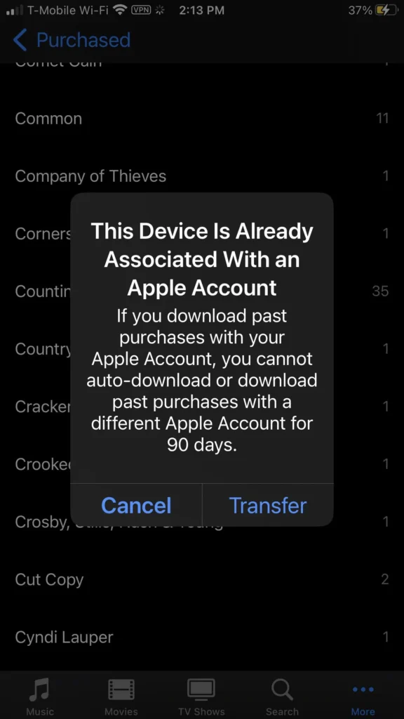 this-device-is-already-associated-with-an-apple-id