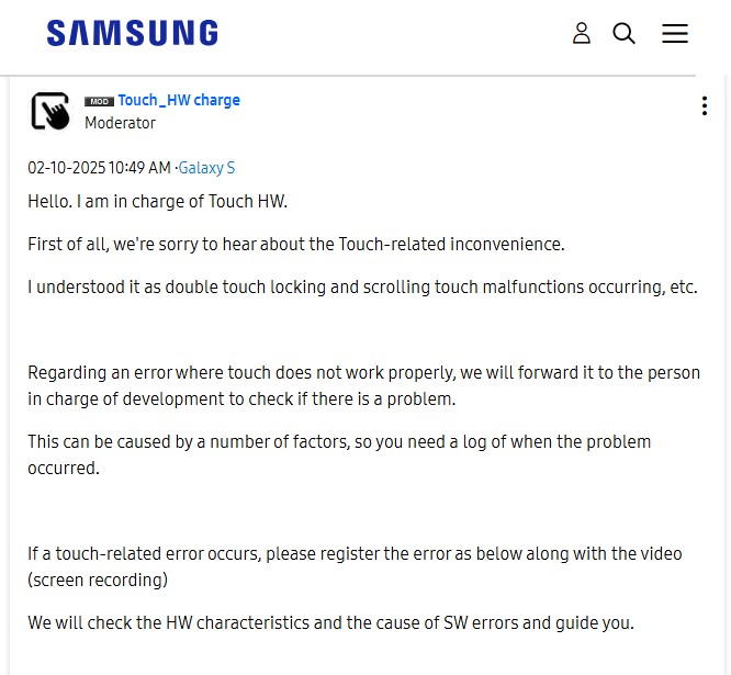 Galaxy-S25-touchscreen-issues