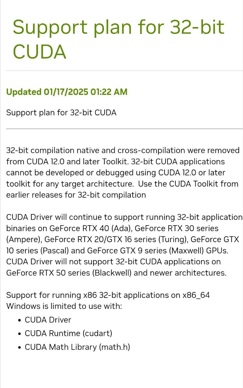 NVIDIA-32-bit-CUDA