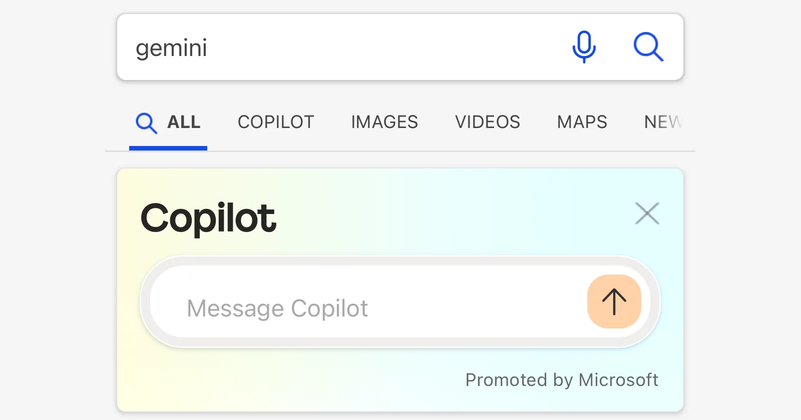 Microsoft does it again, caught shoving CoPilot and Bing Search down users throat when searching for Gemini and Google