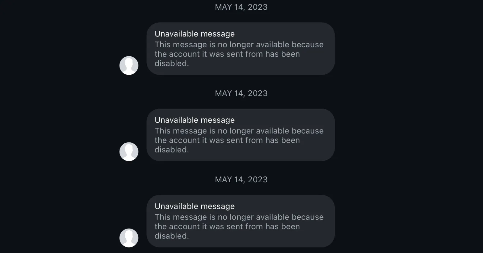 Instagram users seeing ‘Unavailable message’ notices in chats from deleted or disabled accounts