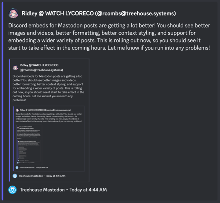 Discord-mastodon-embeds