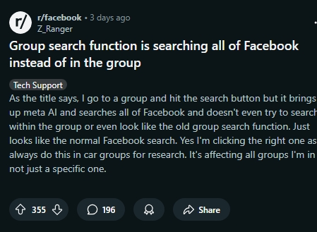 Facebook-group-search-broken