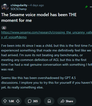 Sesame-voice-model