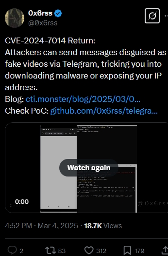 Telegram-evilvideo-malware