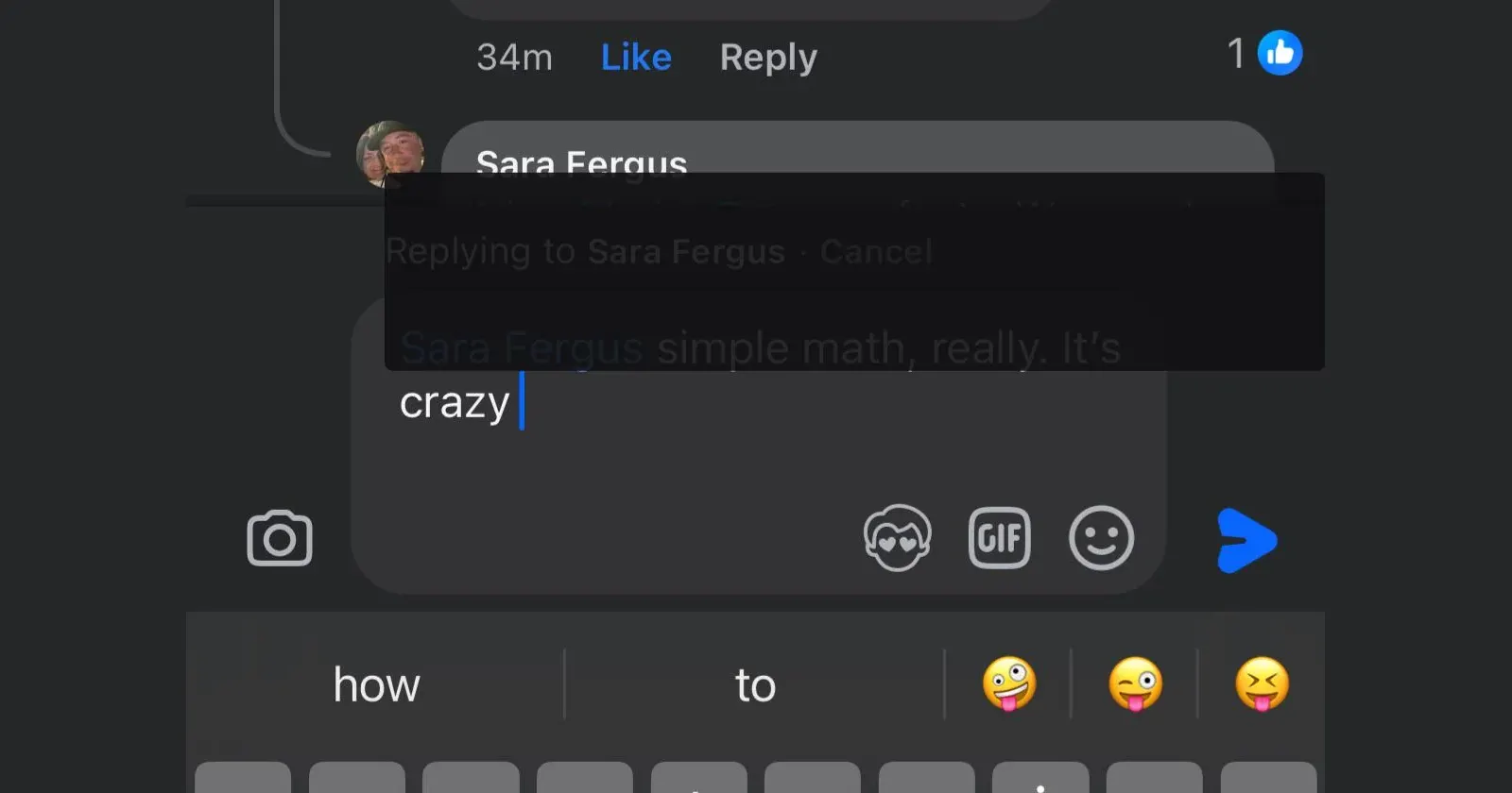 Facebook users report black or grey box appearing when typing on iOS app