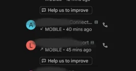 Some Pixel users seeing 'Help us to improve' bubble under every call in Recent Calls list