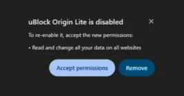 Getting a 'uBlock Origin lite is disabled' alert on Chrome? Here's what's going on