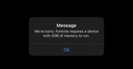 Back on App Store, Fortnite leaves older iPhone users staring at a 4GB RAM warning