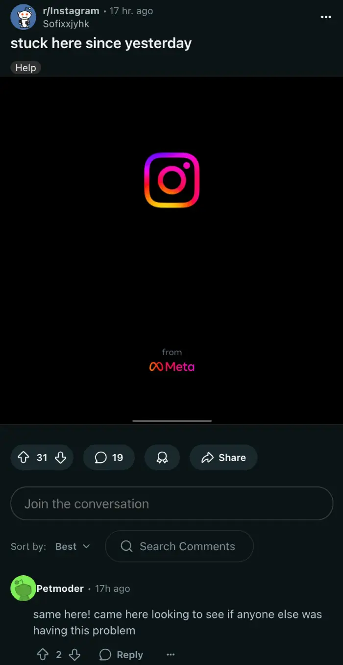 instagram-stuck-splash-screen