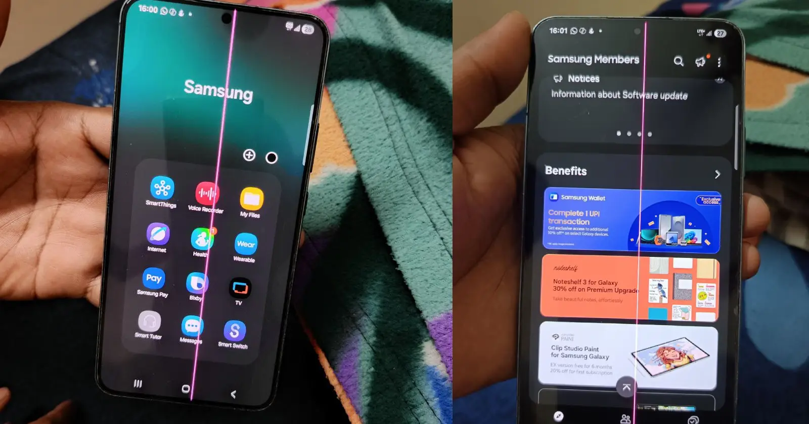 Samsung's infamous 'green or pink line' screen glitch carries over to One UI 7 as Galaxy S22 users run into problem post update