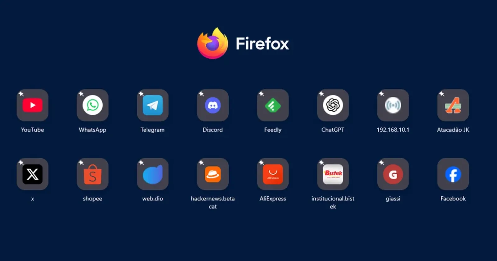 Here's how to remove the 'pin' icon from Firefox shortcuts