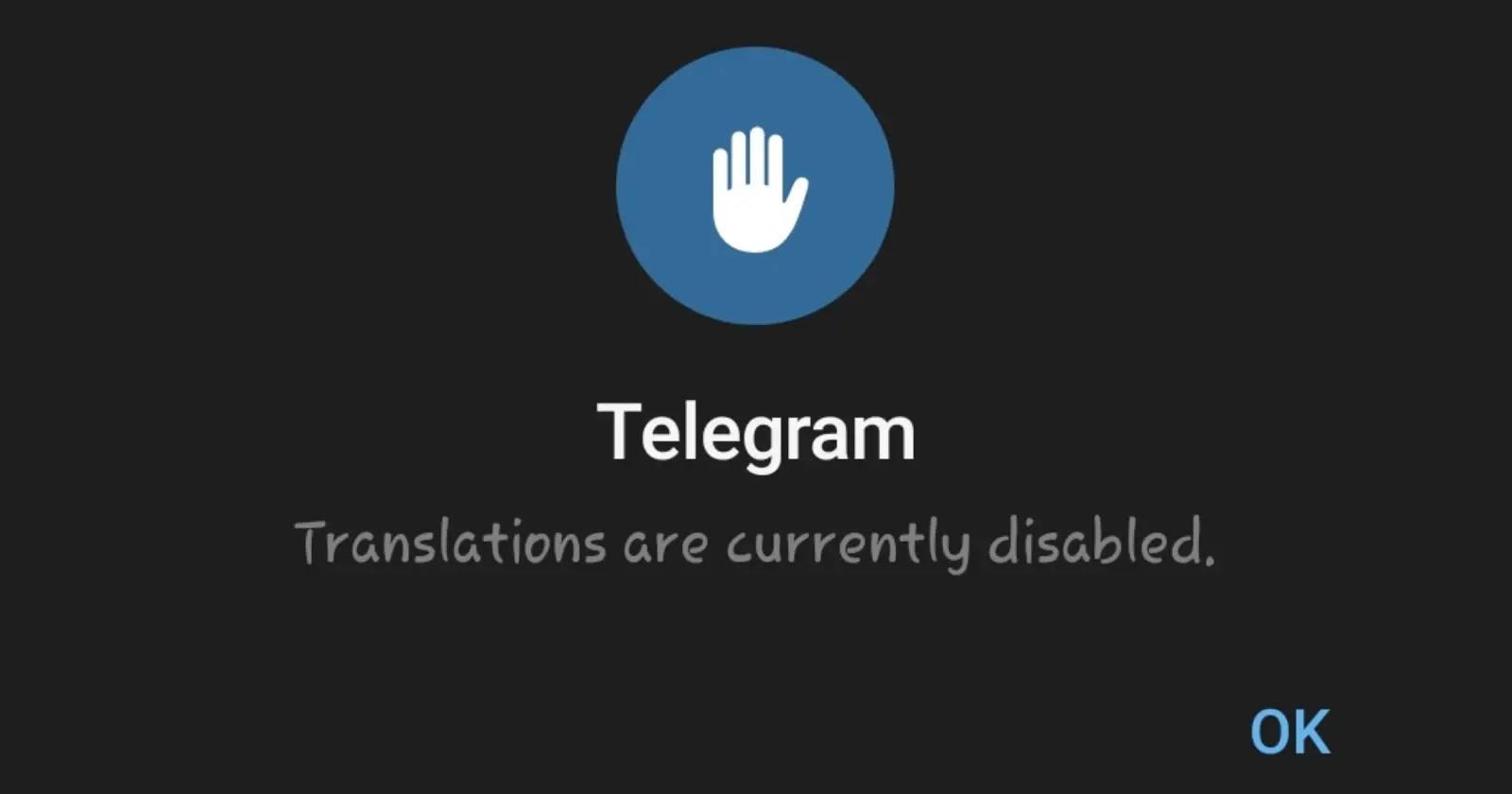 Telegram confirms translation feature temporarily unavailable, says it'll be 