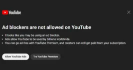 YouTube once again blocking video playback for users with ad blockers like uBlock Origin