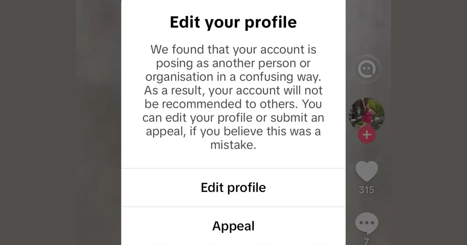 Widespread TikTok bug triggering confusing 'impersonation' notifications