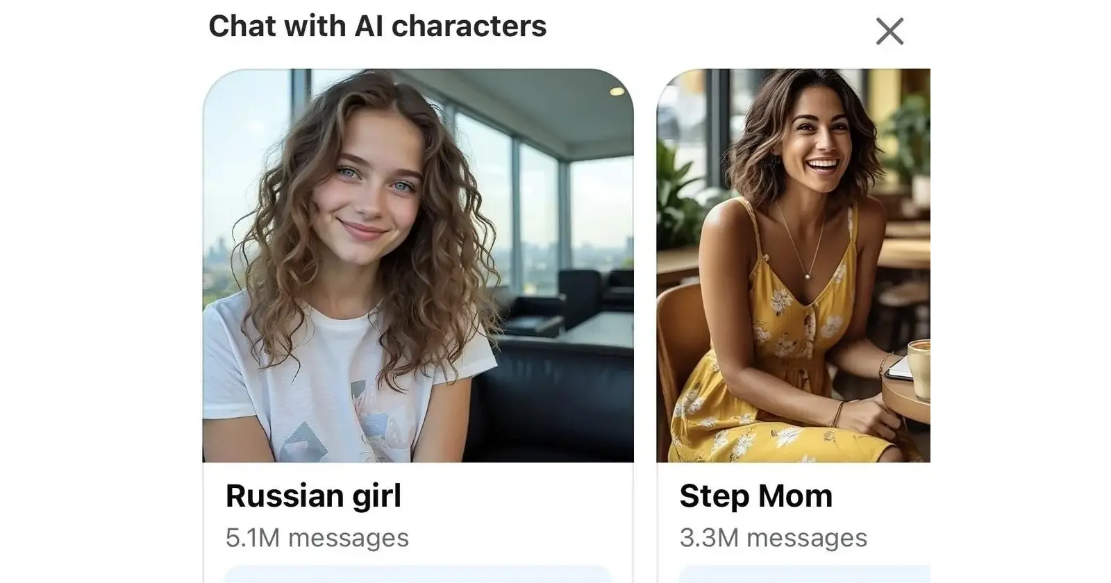 Meta's new 'Chat with AI Characters' carousel on Instagram and Facebook is freaking out some users