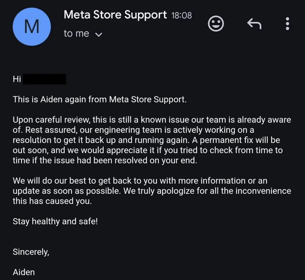 meta-email-screenshot-v79-update-bug