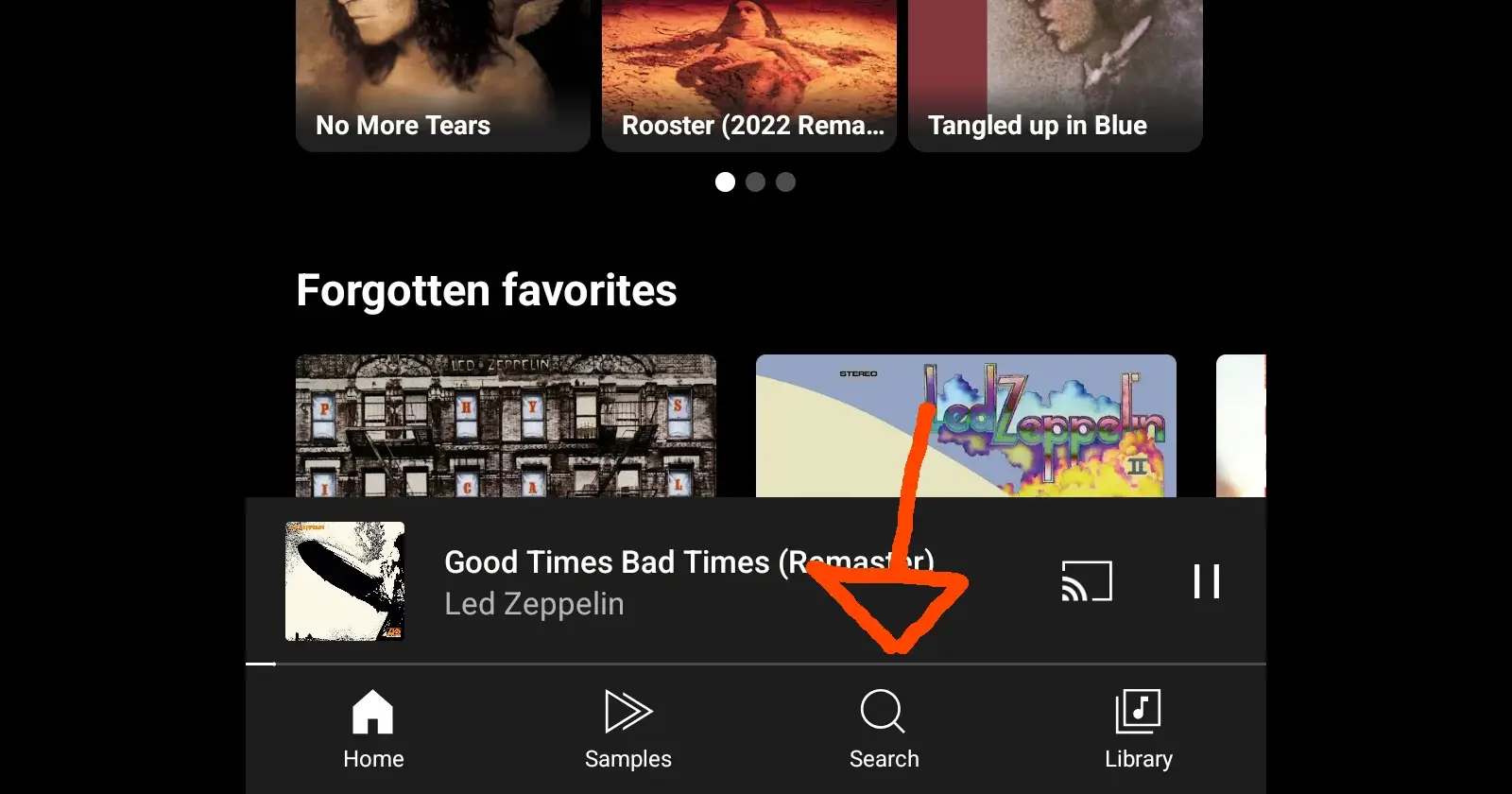 YouTube Music tests putting Search button in the bottom navigation bar