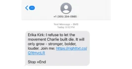 Beware of the ongoing Erika Kirk text messages scams