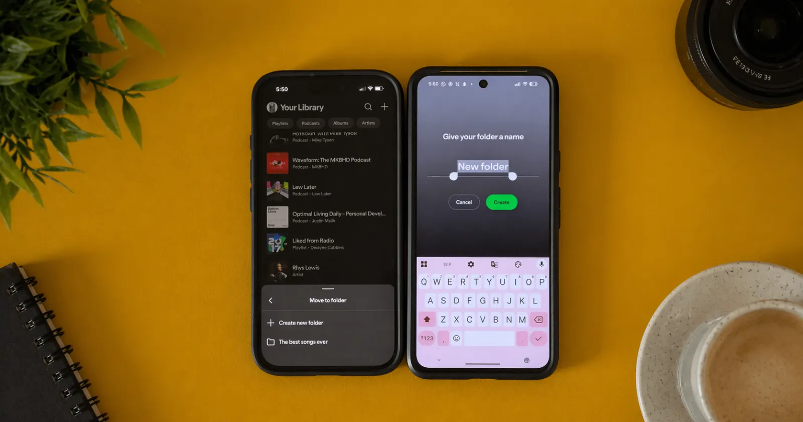 Spotify finally rolling out ability to create and manage Playlist folders on mobile app